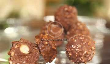 Rochers au chocolat et aux amandes